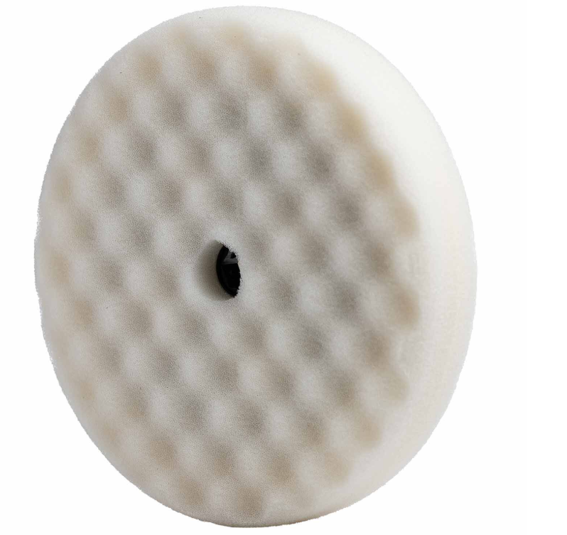 8" QD Double Sided WaffleWhite Compounding Pad COD. WP-68800-QD