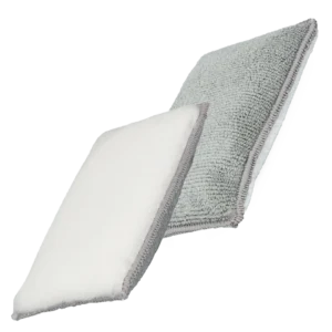 Esponja para lavar interiores 1 cerda lateral, 1 lado Microfibra Blanco+Gris COD. 112000GW
