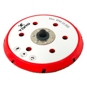 TORQ R5 Dual-Action Red Backing Plate with Hyper Flex Technology (5 Inch) COD. BUFLC_201
